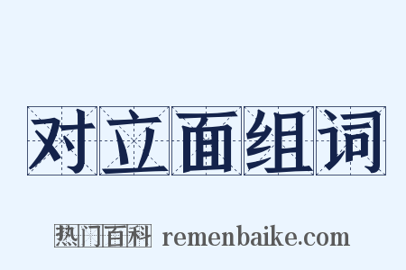 对立面组词是什么意思的图片